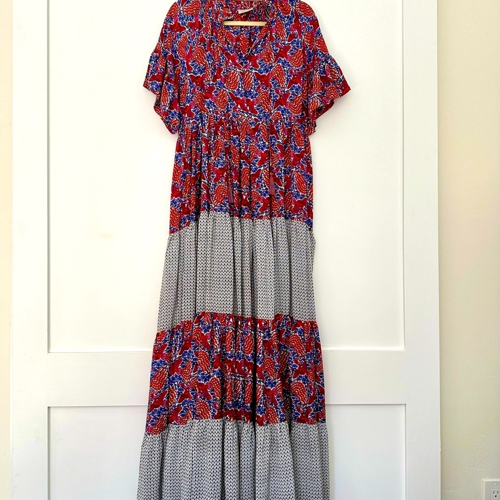 Rungolee Maxi Melodie Sundress with Flutter Sleeves